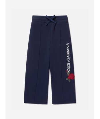 Dolce & Gabbana Girls Logo Joggers in Blue paiement sécurisé