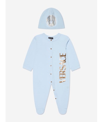 Versace Baby Boys Babygrow Gift Set in Blue Comment ça marche