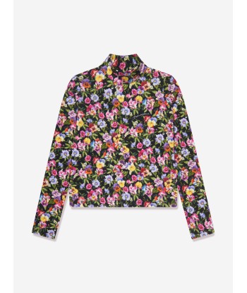 Dolce & Gabbana Girls Floral Print Top in Multicolour livraison gratuite