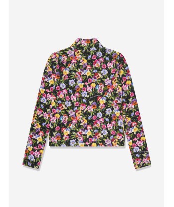 Dolce & Gabbana Girls Floral Print Top in Multicolour livraison gratuite