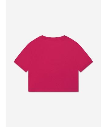 Dolce & Gabbana Girls Logo T-Shirt in Pink d'Europe débarque