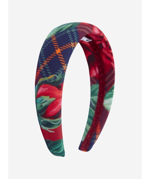 Dolce & Gabbana Girls Tartan Rose Headband in Red les ligaments