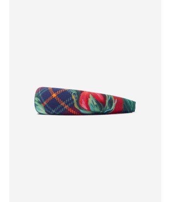 Dolce & Gabbana Girls Tartan Rose Headband in Red les ligaments