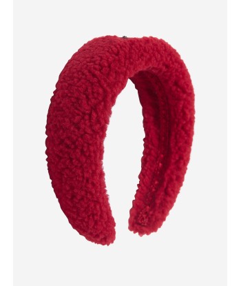 Dolce & Gabbana Girls Teddy Shearling Headband in Red meilleur choix