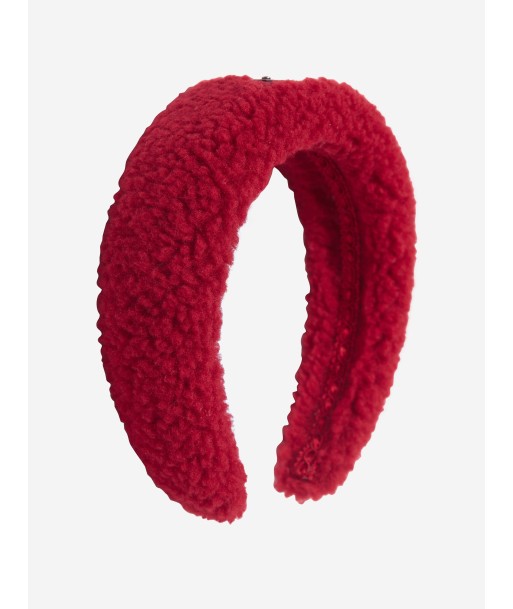 Dolce & Gabbana Girls Teddy Shearling Headband in Red meilleur choix