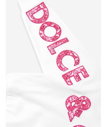 Dolce & Gabbana Girls Logo Hoodie in White vente chaude votre 