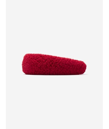 Dolce & Gabbana Girls Teddy Shearling Headband in Red meilleur choix