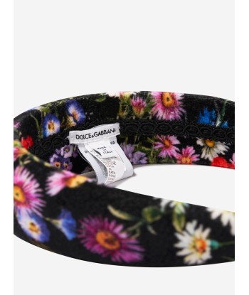 Dolce & Gabbana Girls Floral Headband in Black l'achat 