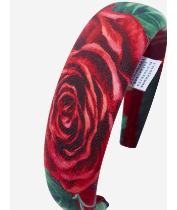 Dolce & Gabbana Girls Tartan Rose Headband in Red les ligaments