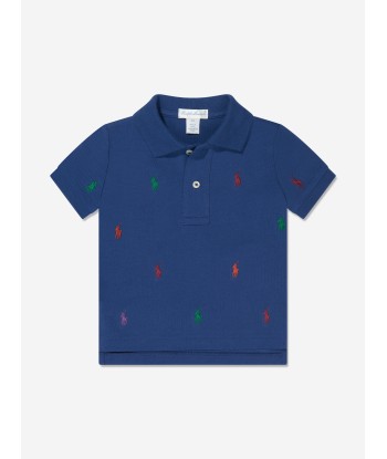 Ralph Lauren Baby Boys Logo Polo Shirt in Blue prix pour 