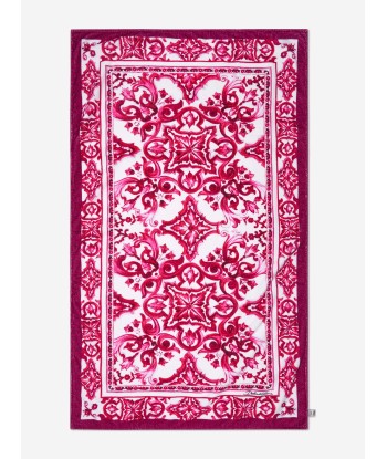 Dolce & Gabbana Girls Majolica Print Towel in Pink store