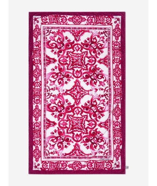 Dolce & Gabbana Girls Majolica Print Towel in Pink store