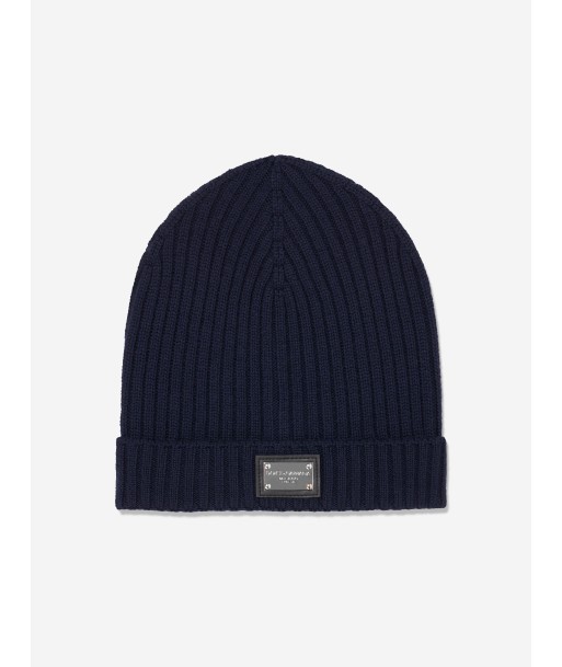 Dolce & Gabbana Boys Wool Beanie Hat in Navy 50-70% off 