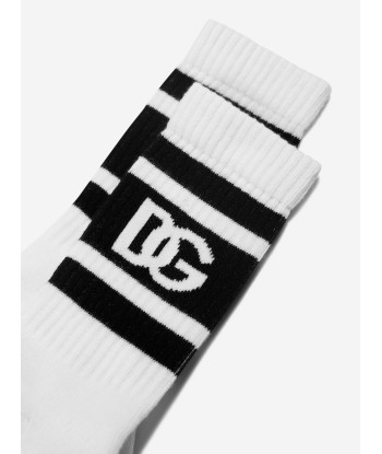 Dolce & Gabbana Boys Logo Socks in White s'inspire de l'anatomie humaine