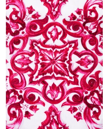 Dolce & Gabbana Girls Majolica Print Towel in Pink store