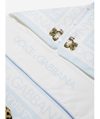 Dolce & Gabbana Baby Boys Leopard Logo Nest in Blue Voir les baskets