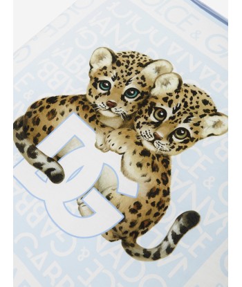 Dolce & Gabbana Baby Boys Leopard Logo Nest in Blue Voir les baskets