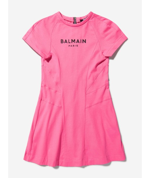 Balmain Girls Cotton Logo Dress En savoir plus