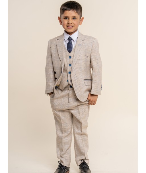 House Of Cavani Boys Caridi Suit in Beige acheter en ligne