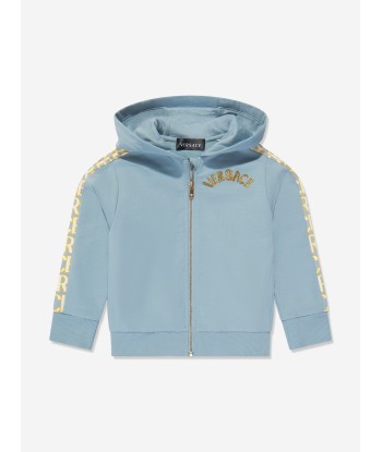 Versace Boys Logo Zip Up Top in Blue 2024