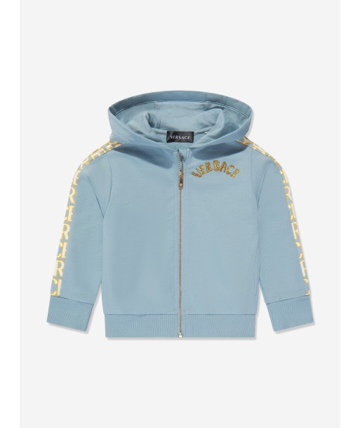 Versace Boys Logo Zip Up Top in Blue 2024