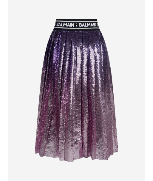 Balmain Girls Sequin Pleated Skirt Dans la société mordern