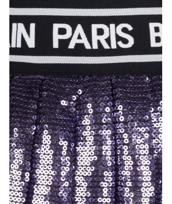 Balmain Girls Sequin Pleated Skirt Dans la société mordern