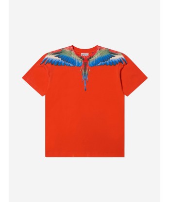 Marcelo Burlon Boys Cotton Short Sleeve Wings T-Shirt acheter