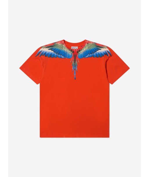 Marcelo Burlon Boys Cotton Short Sleeve Wings T-Shirt acheter