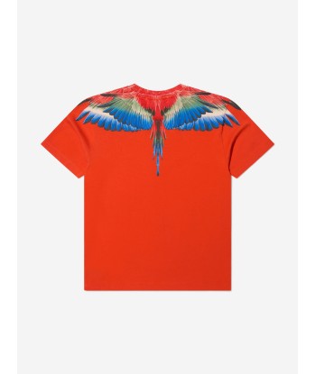 Marcelo Burlon Boys Cotton Short Sleeve Wings T-Shirt acheter