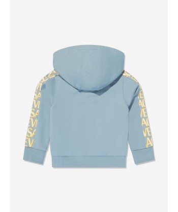 Versace Boys Logo Zip Up Top in Blue 2024