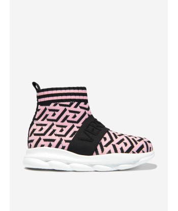 Versace Unisex Jacquard La Greca Signature Chain Reaction Sock Trainers à prix réduit toute l'année