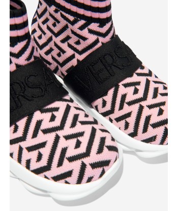 Versace Unisex Jacquard La Greca Signature Chain Reaction Sock Trainers à prix réduit toute l'année