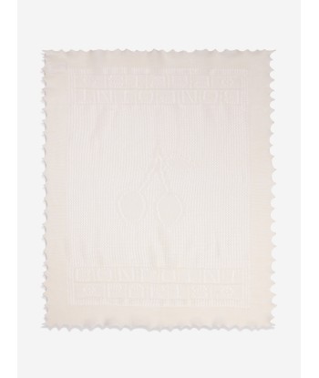 Bonpoint Baby Cotton And Wool Blanket in Ivory la livraison gratuite