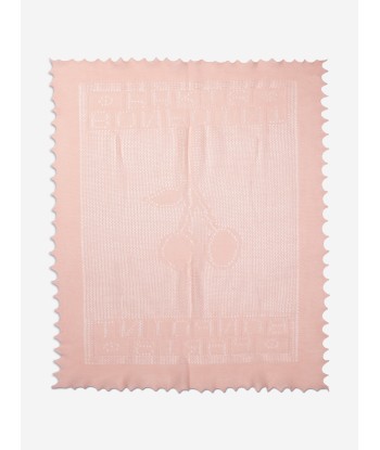 Bonpoint Baby Girls Cotton And Wool Blanket in Pink en ligne