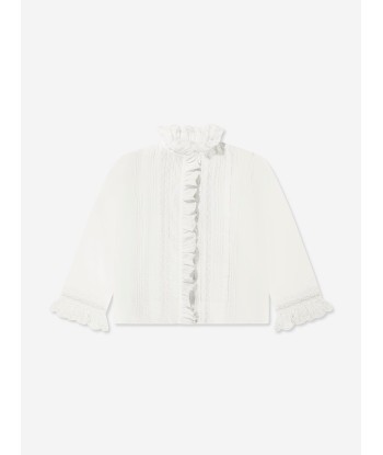 Bonpoint Girls Tivi Blouse in Ivory en ligne