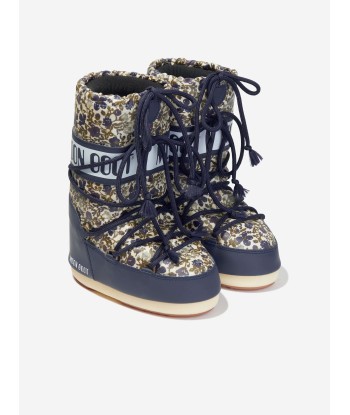 Bonpoint Girls Icon Floral Moon Boots in Beige de pas cher