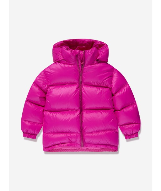 Versace Girls Down Padded Puffer Jacket in Pink Comparez plus de prix