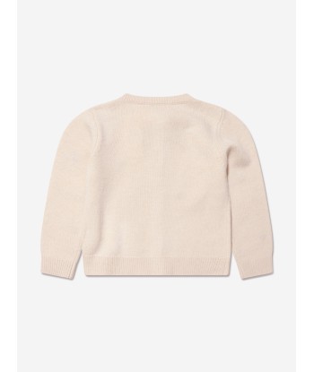 Bonpoint Girls Toesie Wool Cardigan in Ivory en ligne des produits 