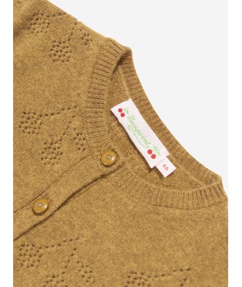 Bonpoint Girls Thindra Cashmere Cardigan in Brown prix pour 