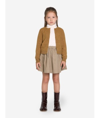 Bonpoint Girls Thindra Cashmere Cardigan in Brown prix pour 