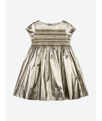 Bonpoint Girls Duchesse Dress in Gold livraison gratuite