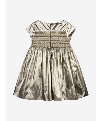 Bonpoint Girls Duchesse Dress in Gold livraison gratuite