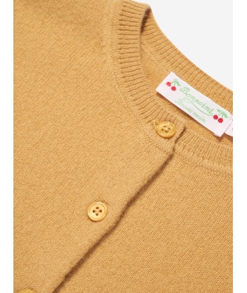 Bonpoint Girls Tabara Cashmere Cardigan in Yellow JUSQU'A -70%! 