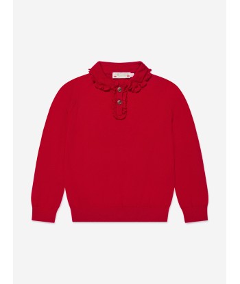 Bonpoint Girls Brynja Wool Jumper in Red pas cher