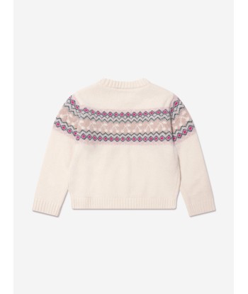 Bonpoint Girls Tinoa Wool Jumper in Ivory la chaussure