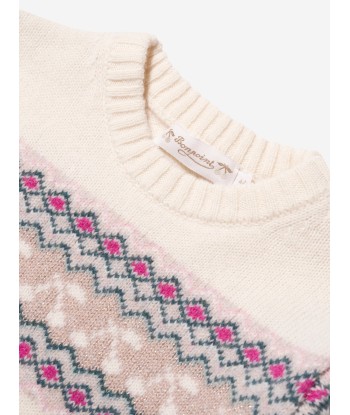 Bonpoint Girls Tinoa Wool Jumper in Ivory la chaussure