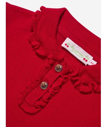 Bonpoint Girls Brynja Wool Jumper in Red pas cher