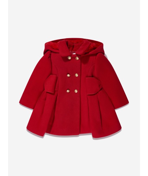 Patachou Girls Hooded Coat in Red Pour