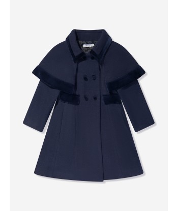 Patachou Girls Classic Coat in Navy pas cher chine